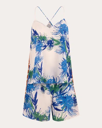 Karma On The Rocks Women's Maki Higa Silk Shorts Set In Multi