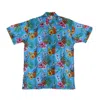 Karmakula Hawaiian Shirt Pineapple Tourquoise Men's Short Sleeve Shirt In Blue