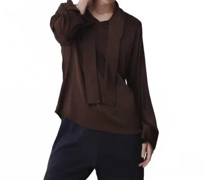 Karmamia Audrey Blouse In Semi Rich Brown
