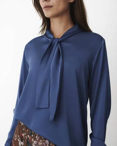 Karmamia Audrey Blouse Top In Semi Rich Crown Blue