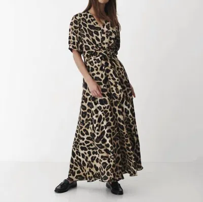 Karmamia Faye Dress In Hammered Leopard In Brown