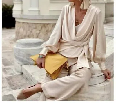 Karmamia Ines Blouse In Semi Rich Shell In Neutral