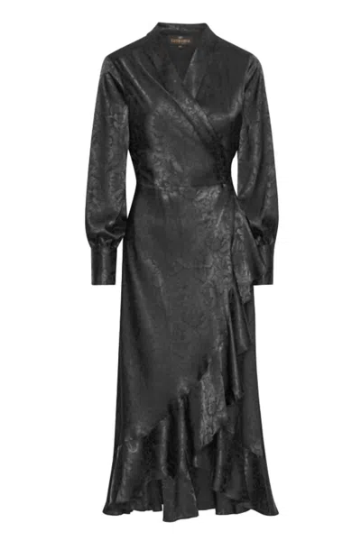 Karmamia Women's Bea Dress In Black Floral Jacquered