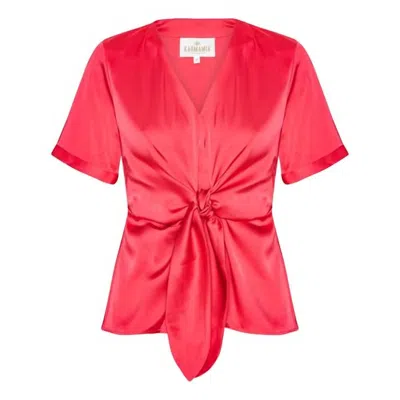 Karmamia Women's Blair Blouse In Semi Rich Deep Pink