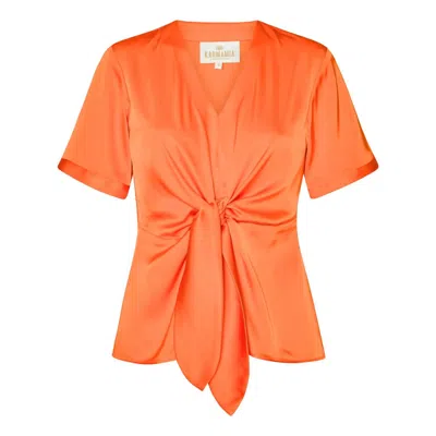 Karmamia Women's Blair Blouse In Semi Rich Orange
