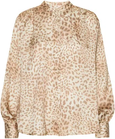 Karmamia Women's Cornelia Shirt In Blush Leo In Brown