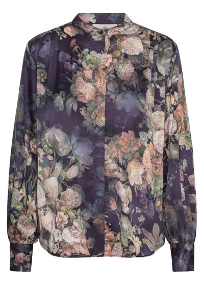 Karmamia Women's Cornelia Shirt In Indigo Bloom In Purple