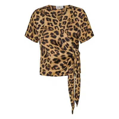 Karmamia Women's Dagmar Blouse In Leopard In Multi