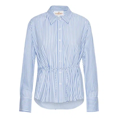 Karmamia Women's Edie Shirt In Sky Stripe In Blue