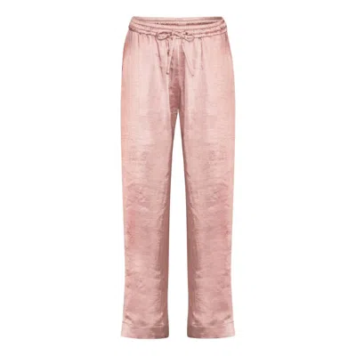 Karmamia Women's Garcia Pant In Peach Rich Satin In Pink