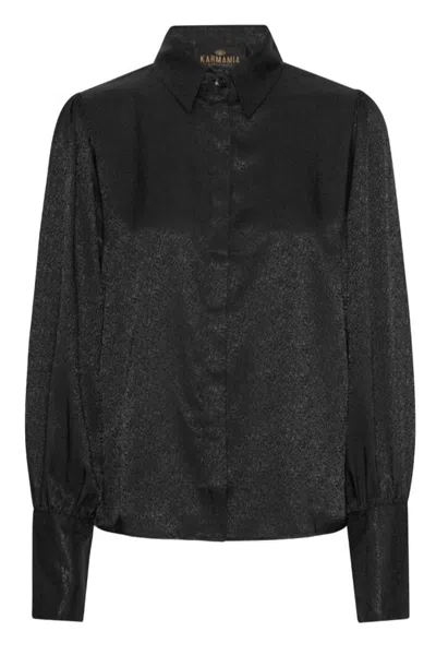 Karmamia Women's Honey Shirt In Black Dot Leo Jacquered