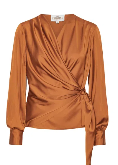 Karmamia Women's Ines Blouse In Copper In Brown