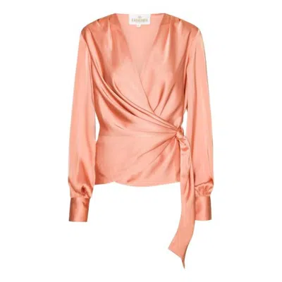 Karmamia Women's Ines Blouse In Semi Rich Peach In Pink
