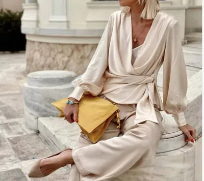 Karmamia Women's Ines Blouse In Semi Rich Shell In Neutral