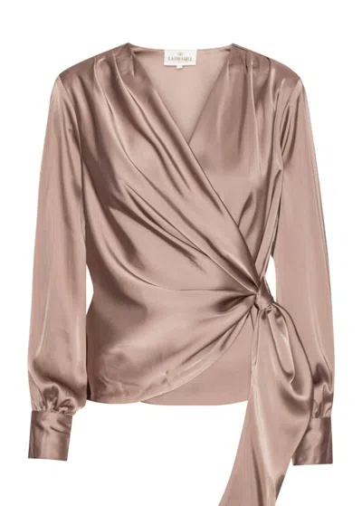 Karmamia Women's Ines Blouse In Semi Rich Tan In Pink