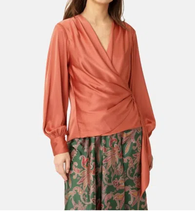Karmamia Women Ines Long Sleeve Blouse In Semi Rich Sunset In Orange