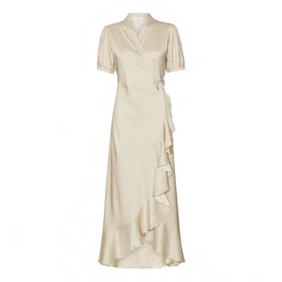 Karmamia Women's Iris Dress In Art Deco Shell In Beige