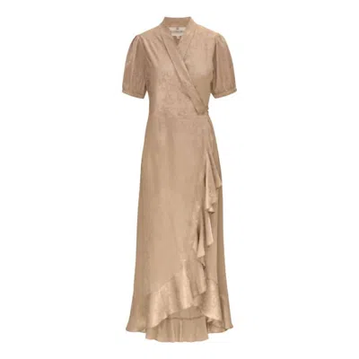 Karmamia Women's Iris Dress In Pearl Jacquered In Beige