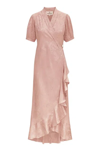 Karmamia Women's Iris Dress In Rose Jacquered In Pink