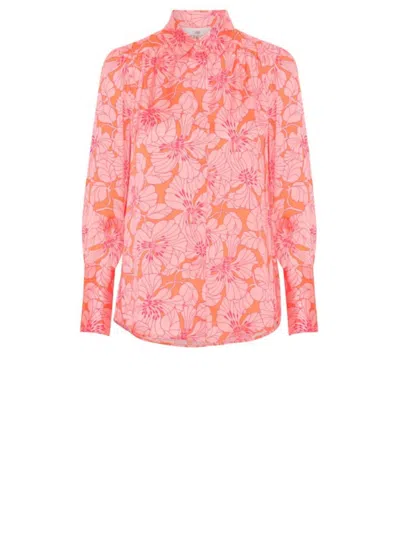 Karmamia Women's Josephine Shirt In Gardenia Tangerine In Pink