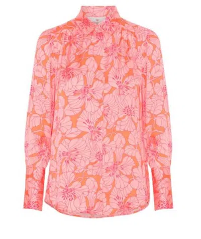 Karmamia Women's Josephine Shirt In Gardenia Tangerine In Pink