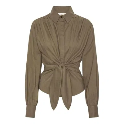 Karmamia Women's Lee Shirt In Khaki Green In Brown