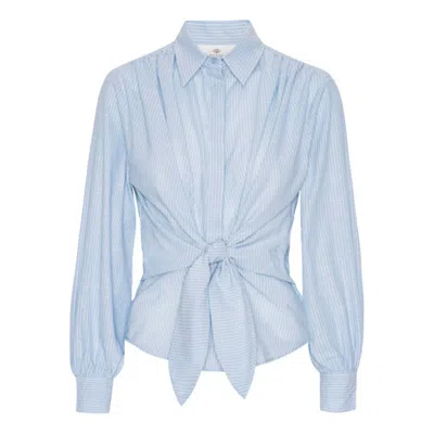 Karmamia Women's Lee Shirt In Sky Pin Stripe In Multi