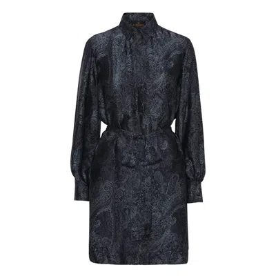 Karmamia Women's Millie Dress In Denim Deco In Grey