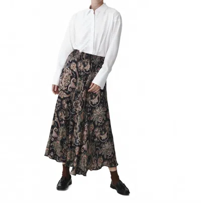 Karmamia Women's Savannah Skirt In Khaki Paisley In Black