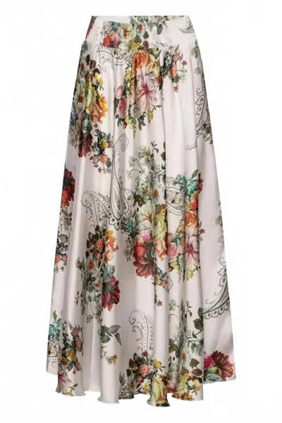Karmamia Women's Savannah Skirt In Posy In White