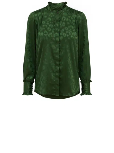 Karmamia Women's Trinity Shirt In Cactus Leo Jacquered In Green