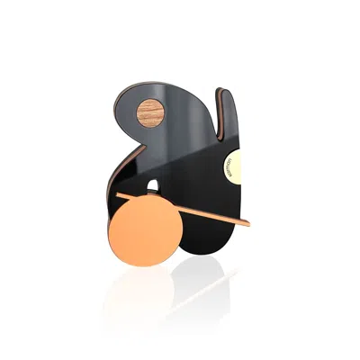 Karman Jewelry Women's Black Noah Brooch
