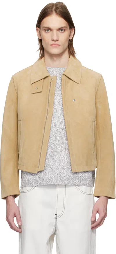 Karmuel Young Beige 2-way Pocket Suede Jacket