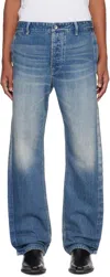 Karmuel Young Rectangle Xy-plane Washed Jeans In Blue
