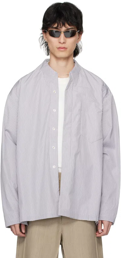 Karmuel Young Grey Molded Shirt In Grey