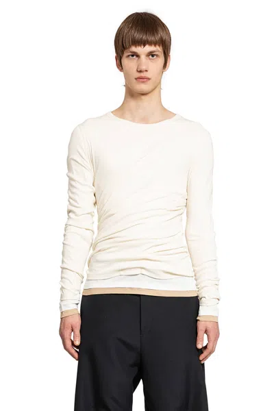 Karmuel Young Man Off-white Tops In Beige