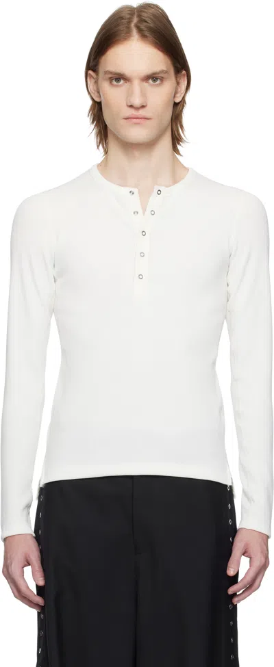 Karmuel Young White Second Skin Henley