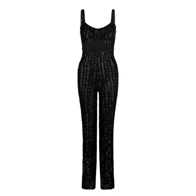Karna Ramsay Women's Black Sequin Kamilla Jumpsuit