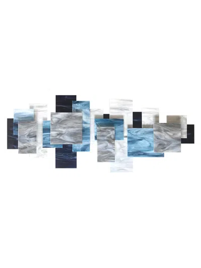 Karo Studios Apex Glass & Metal Wall Sculpture In Blue