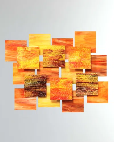 Karo Studios Autumn Glass Wall Sculpture In Multi