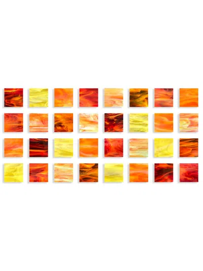Karo Studios Block Series 32-piece Water Glass Wall Sculpture