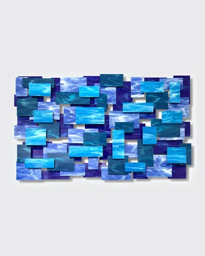 Karo Studios Cascade Wall Sculpture In Blue