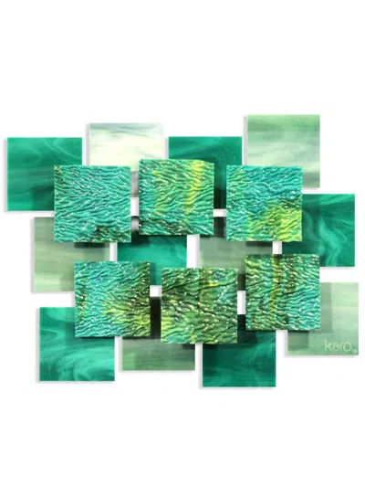 Karo Studios Coral Sunset Glass Wall Sculpture In Orange