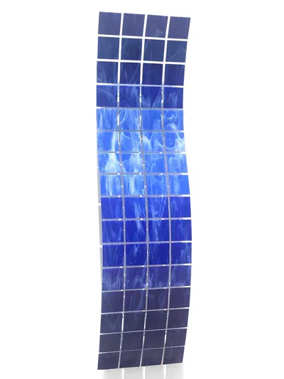 Karo Studios Crest Glass & Metal Wall Sculpture In Blue