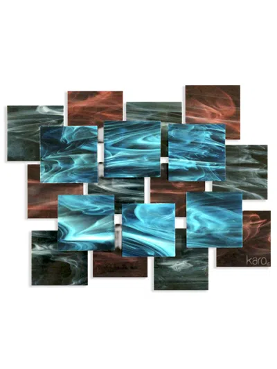 Karo Studios Electric Sunset Glass Wall Sculpture In Purple