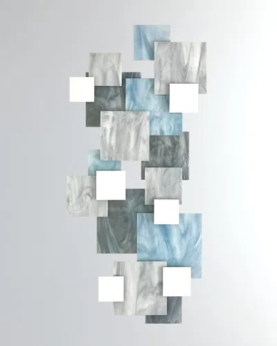 Karo Studios Glacial Vertical Glass Wall Sculpture In Multi