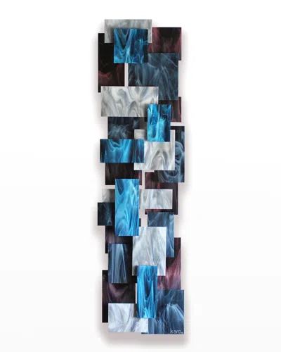 Karo Studios Glass And Metal Wall Sculpture In Blue