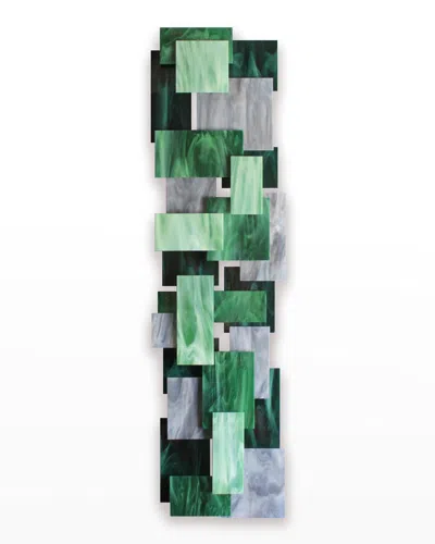 Karo Studios Glass And Metal Wall Sculpture In Green