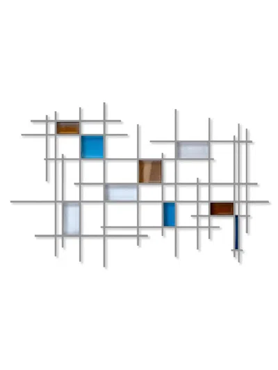 Karo Studios Gridded Glass & Metal Wall Sculpture