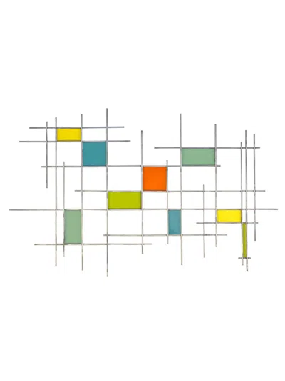 Karo Studios Gridded Glass & Steel Wall Sculpture